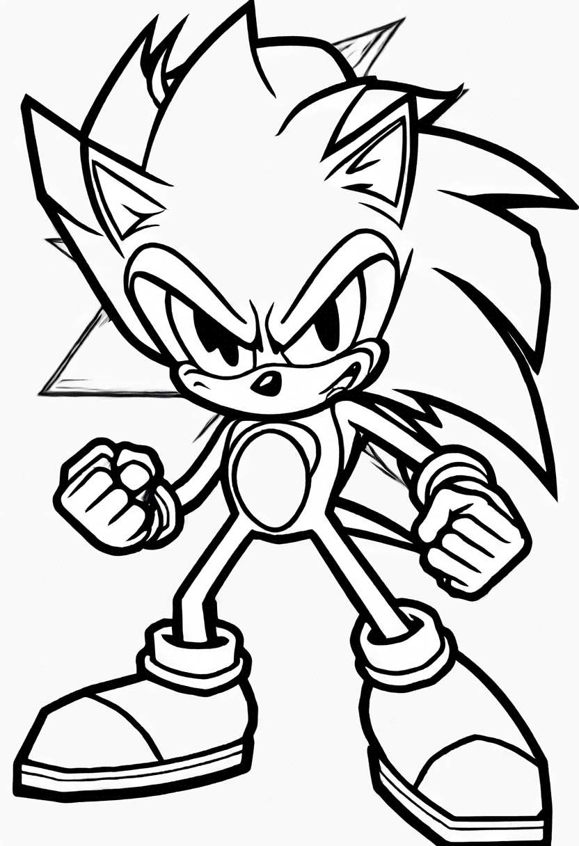 Super sonic coloring pages