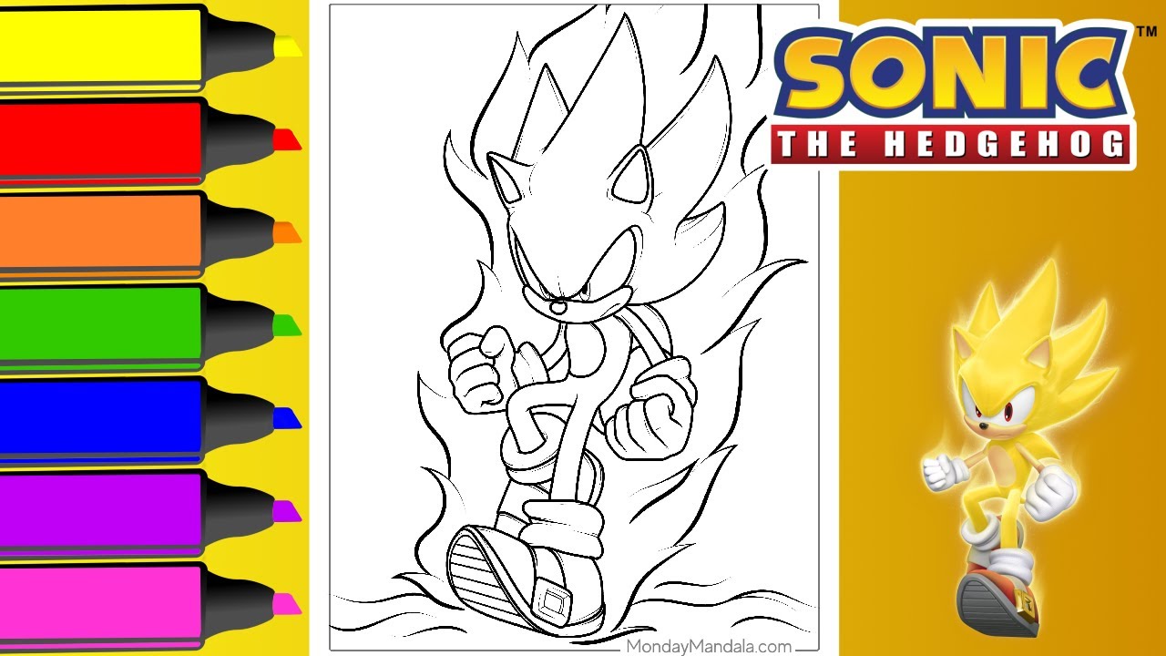 Super sonic coloring pages