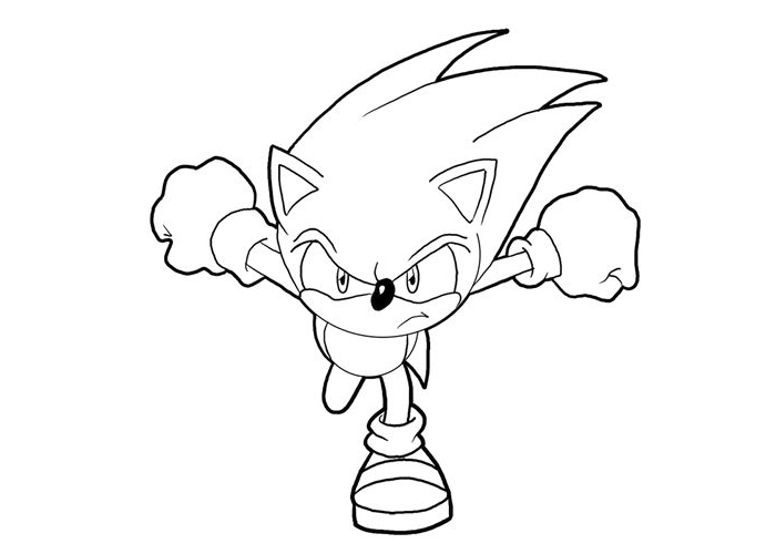 Sonic coloring pages