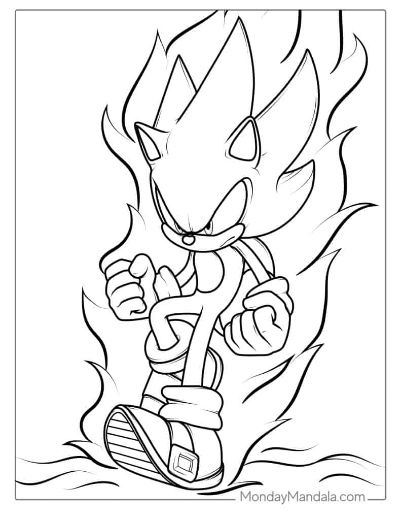 Sonic coloring pages free pdf printables