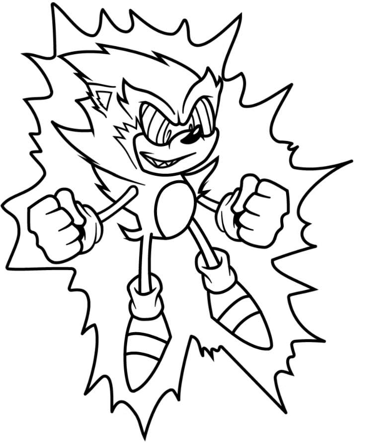 Coloring pages sonic fnf