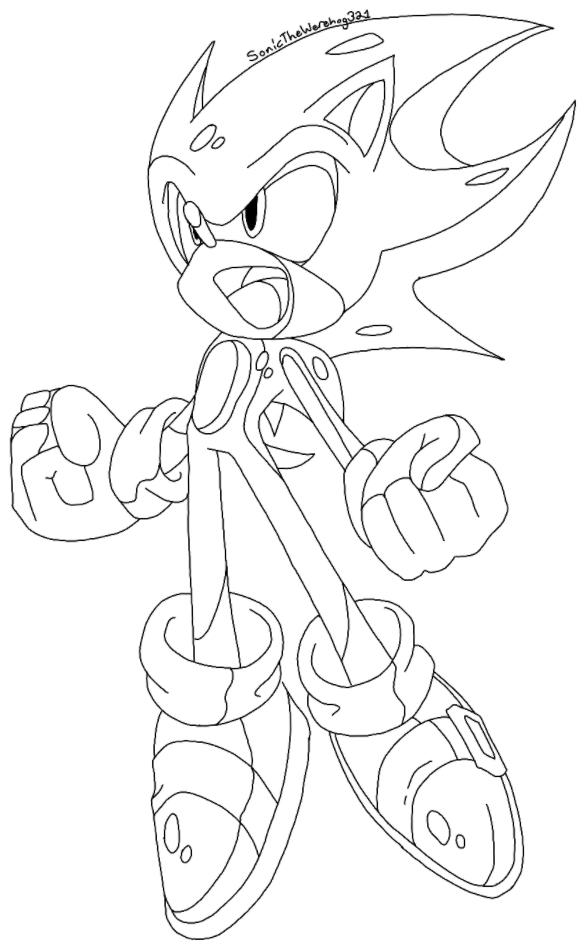 Super sonic drawing by sonicthewerehog on