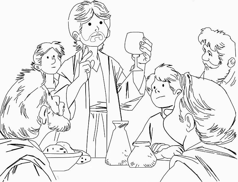 Free printable last supper coloring pages