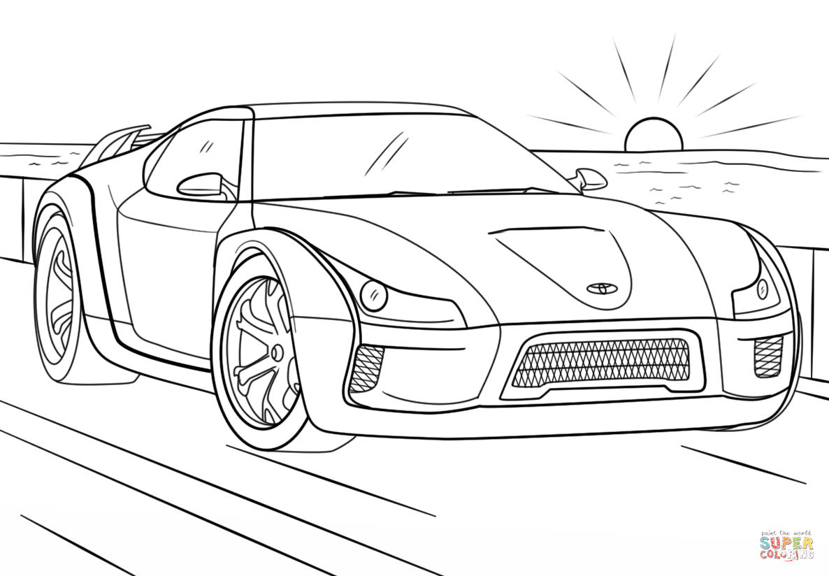 Toyota supra coloring page free printable coloring pages