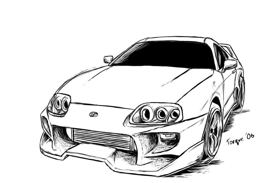 Toyota supra drawing sketch coloring page toyota supra cars coloring pages supra