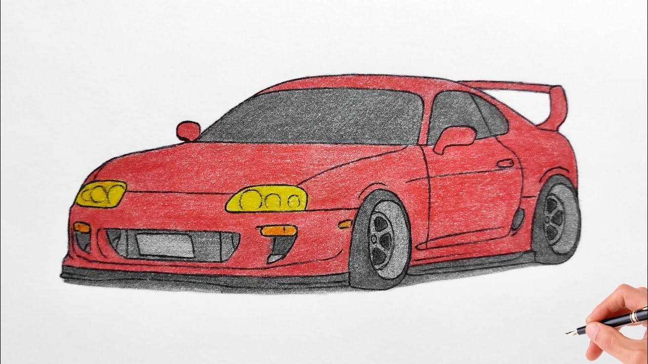 How to draw a toyota supra a drawing car coloring supra iv k rz jza stance