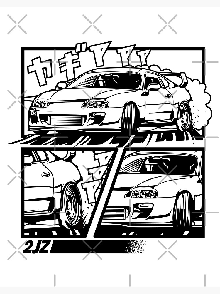 Toyota supra mkiv art board print for sale by jdm apex