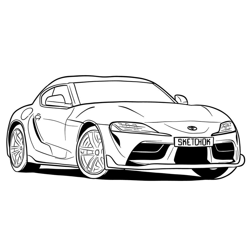 How to draw a toyota gr supra a mk