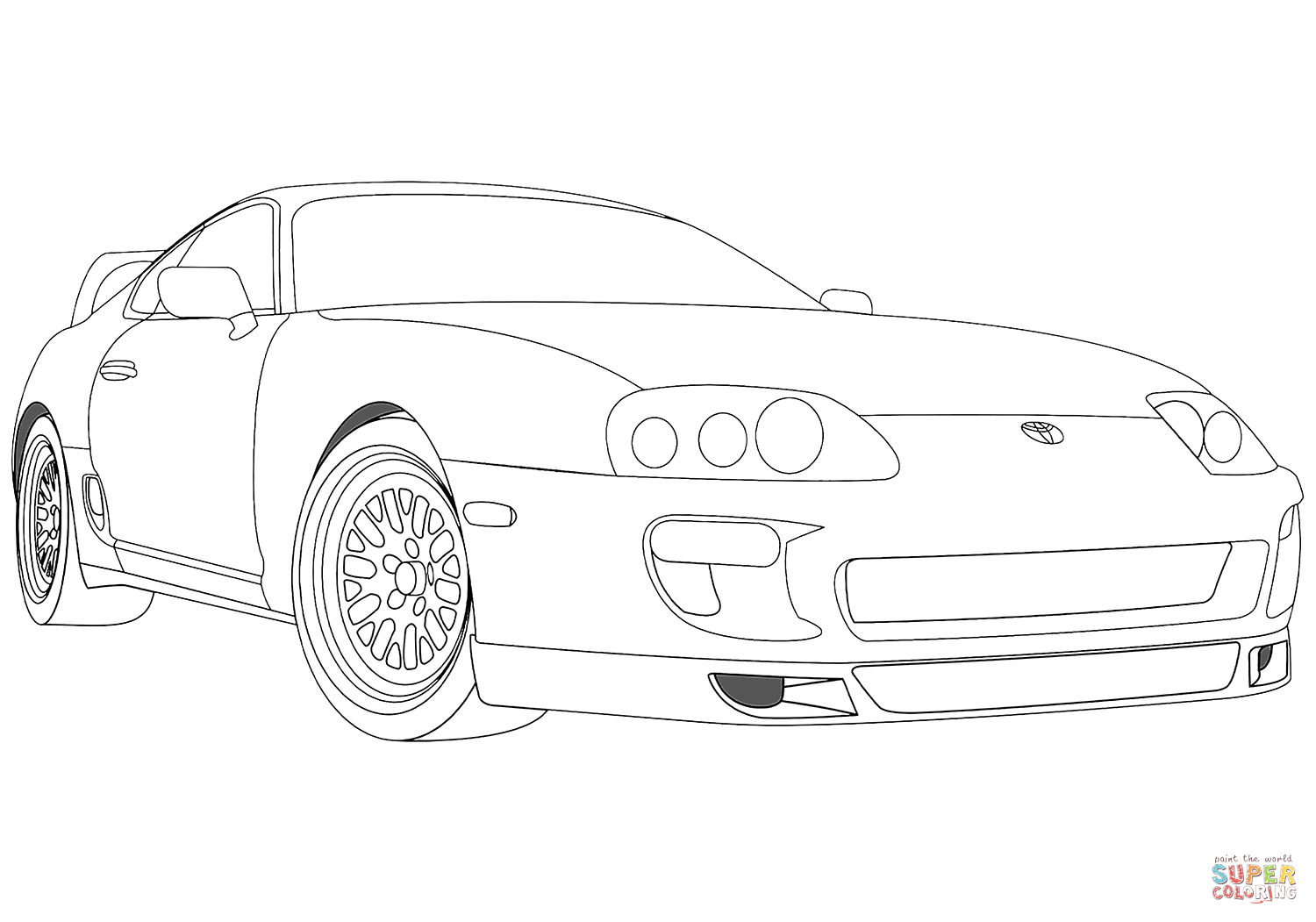 Toyota supra coloring page free printable coloring pages