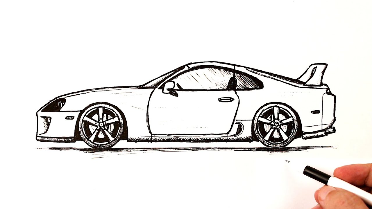 How to draw a toyota supra