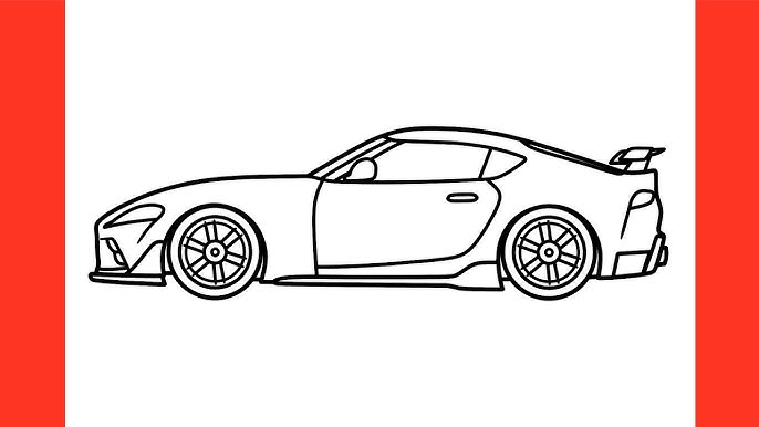 How to draw a toyota supra a drawing a d car coloring supra k gr ft