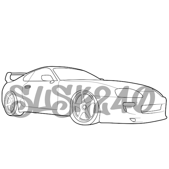 Supra ver car outline car clipart vehicle svg car png cricut silhouette cut files instant download dxf eps jpeg