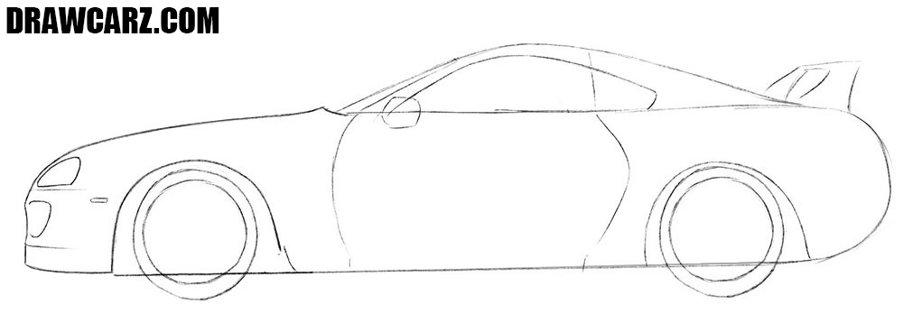 How to draw a toyota supra