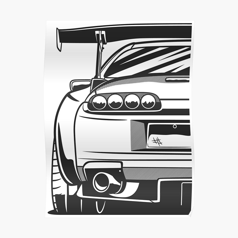 Supra mk sticker by olegmarkaryan redbubble car tattoos car drawings car wallpapers