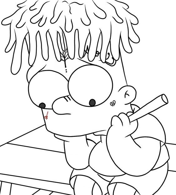 Nfahim i will make coloring book page illustrations for children for on fiverrcom simpsons drawings bart simpson drawing simpsons art