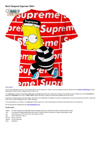 Bart simpson supreme shirt by imakeitforyou