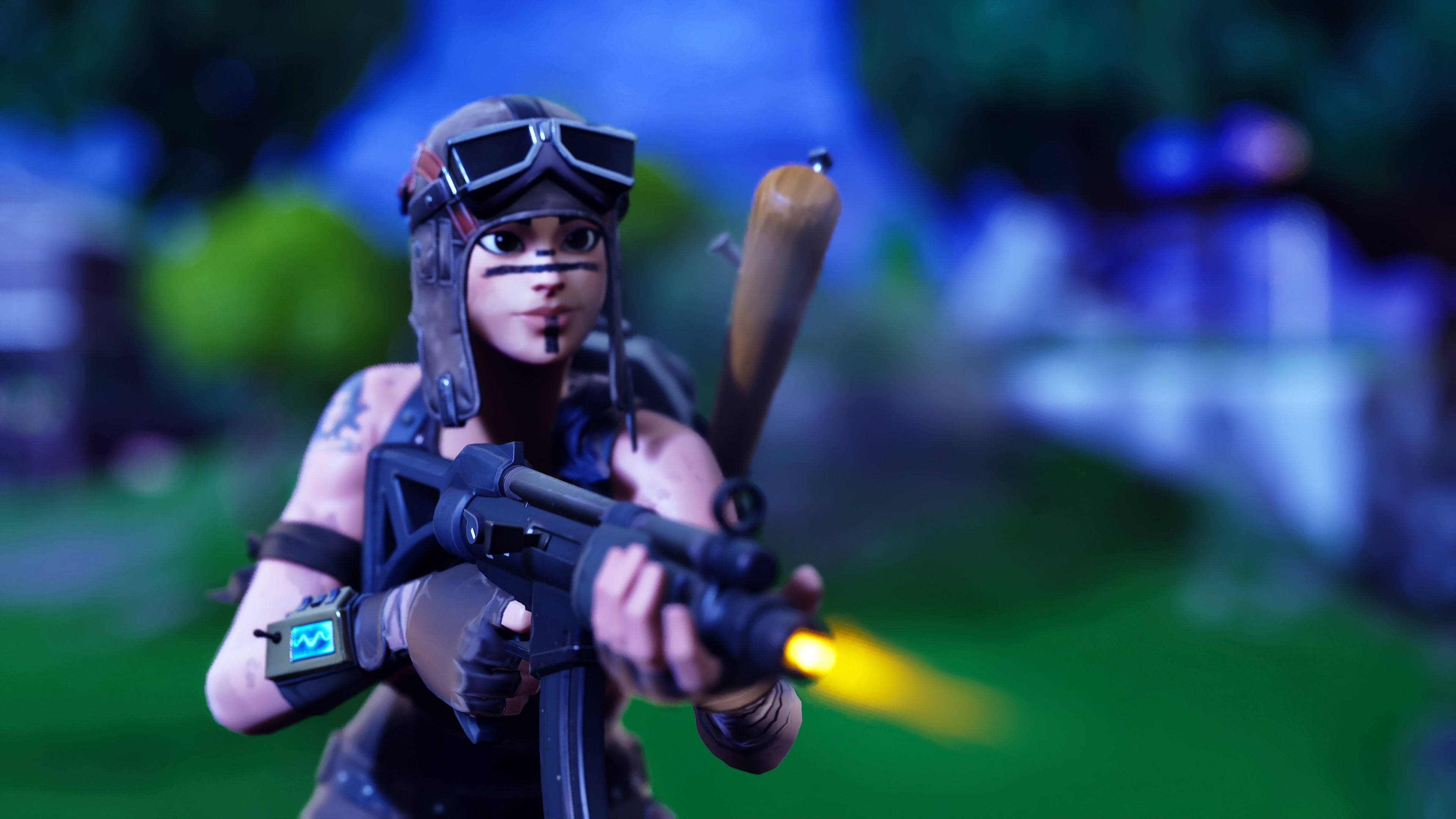 Download renegade raider fortnite on a mission wallpaper