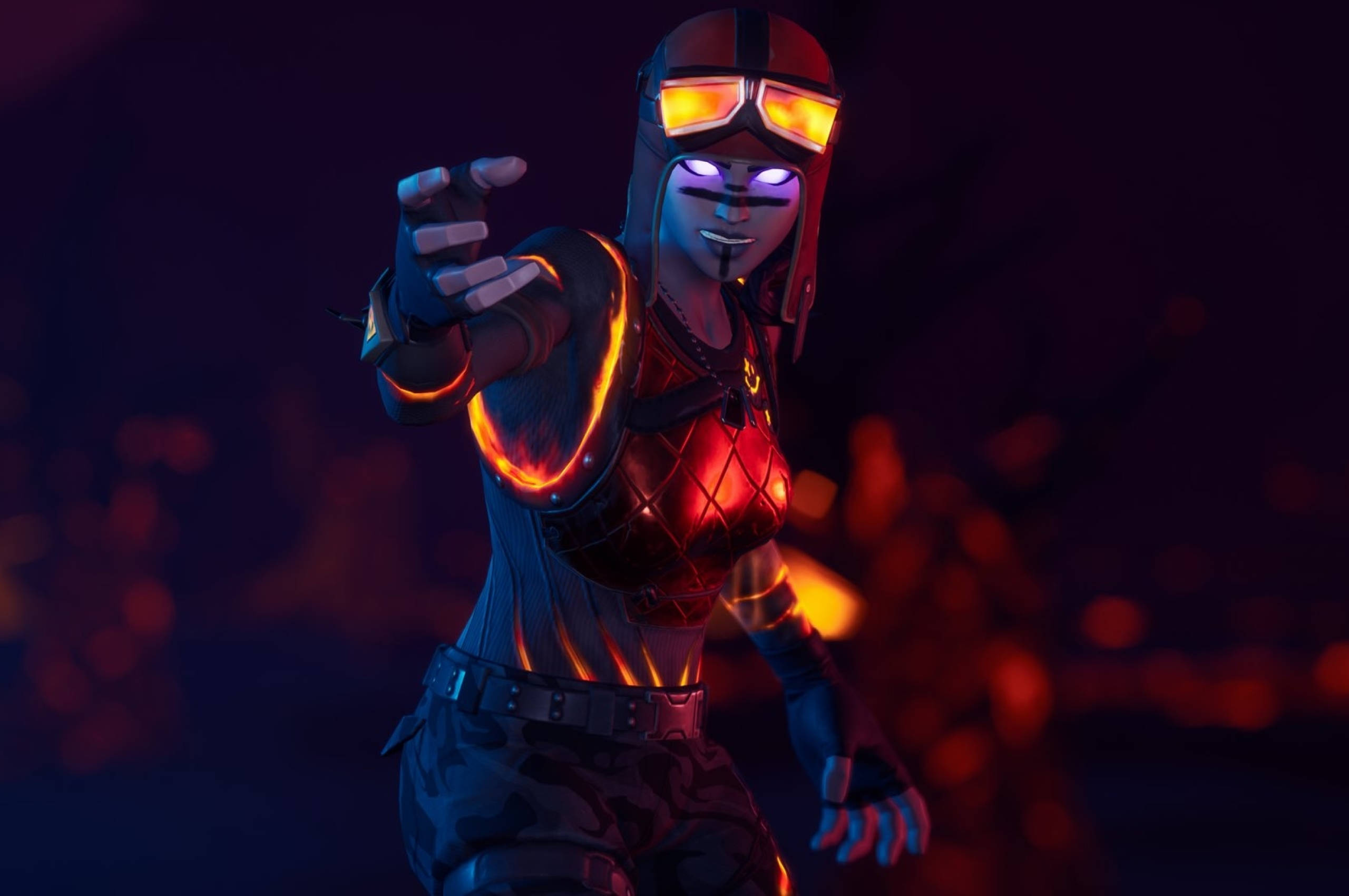 Download renegade raider fortnite in the dark wallpaper