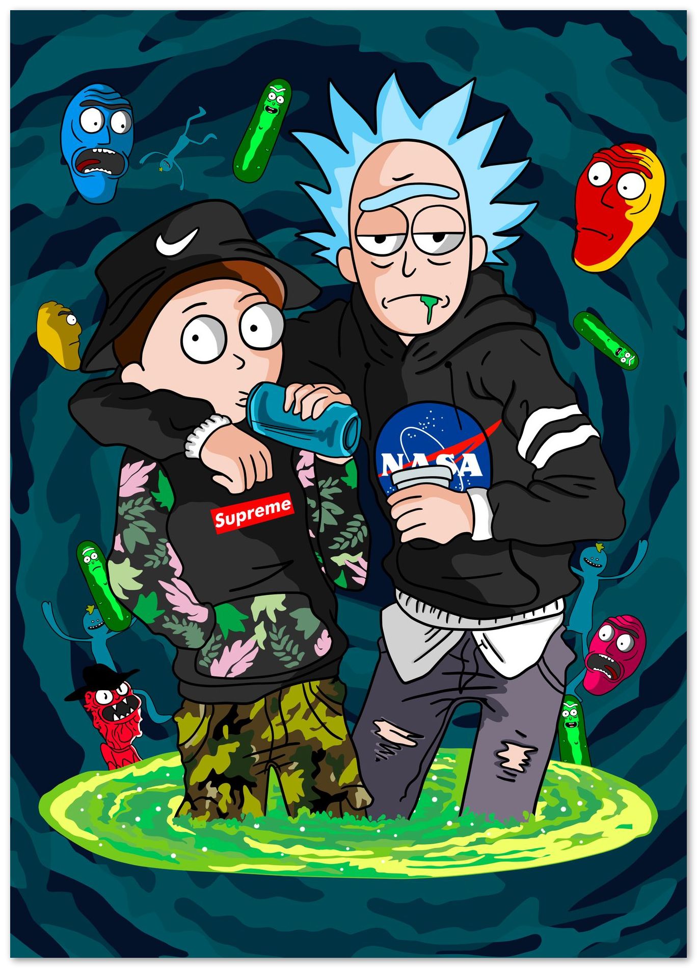 Supreme x clearance rick and morty