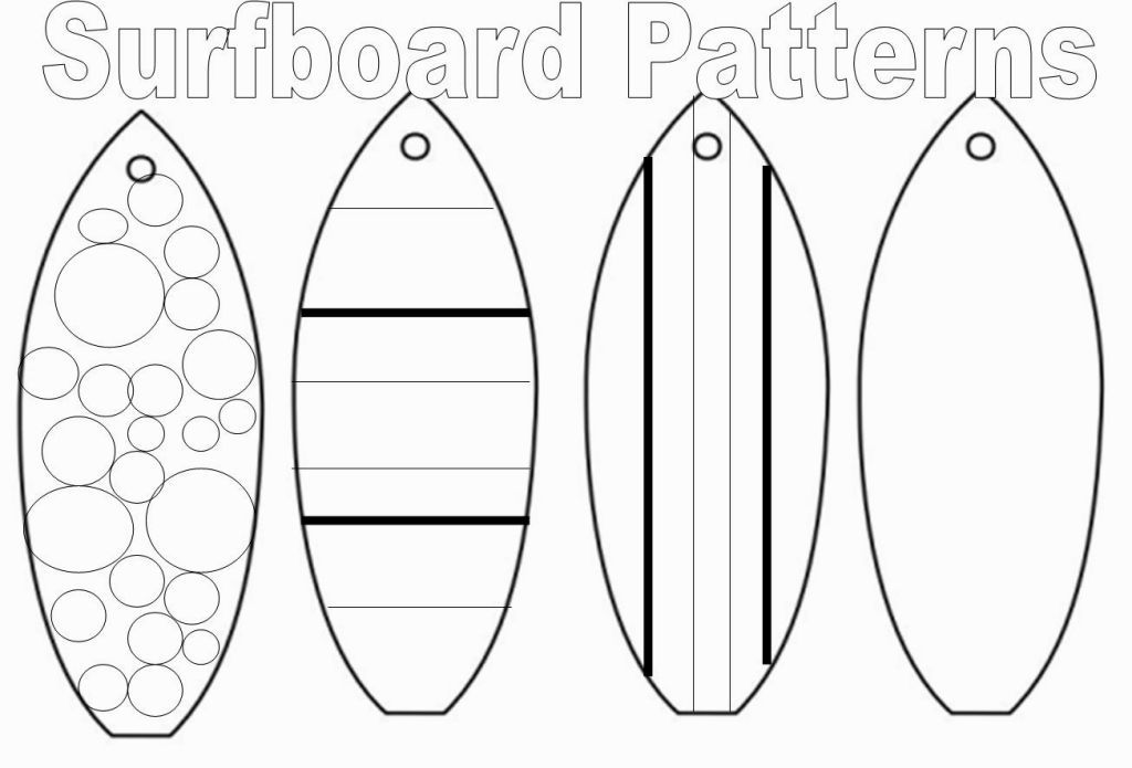 Surfboard coloring pages