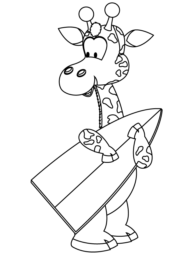 Surfing coloring pages