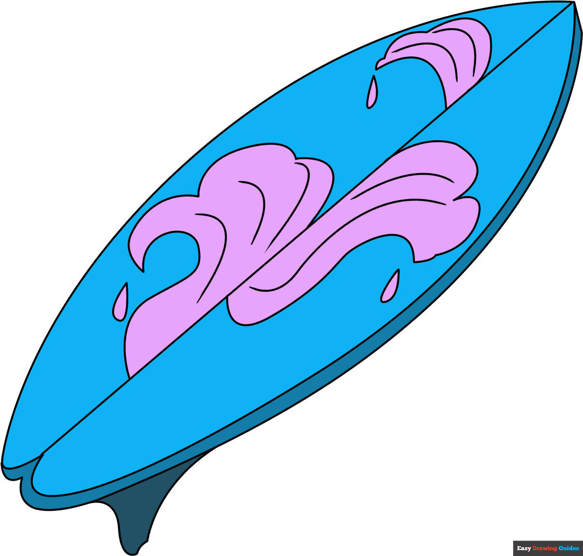 How to draw a surfboard