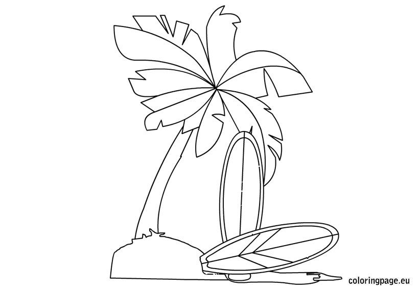 Color the surf boards coloring page