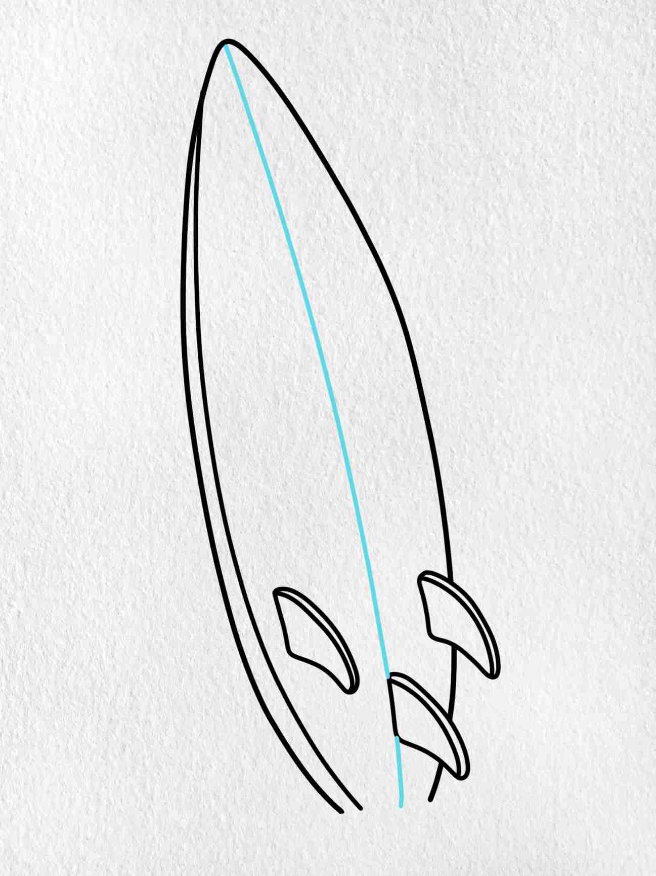 How to draw a surfboard