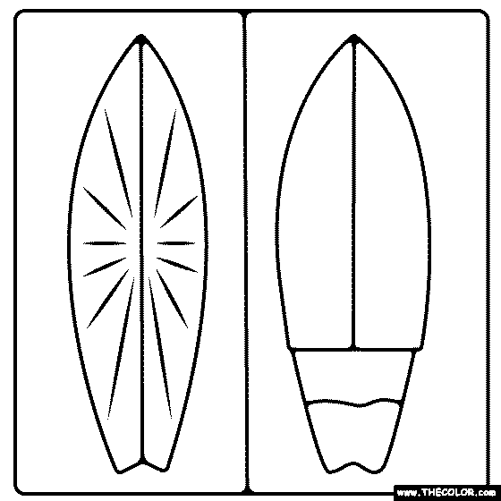 Surfboards coloring page