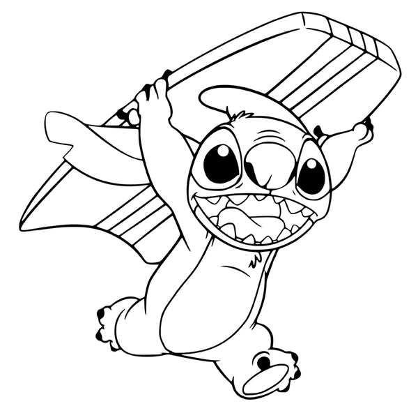 Ðï stitch with surfboard