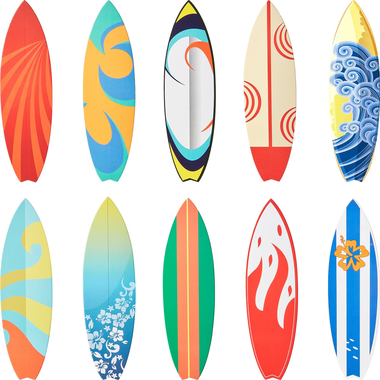 Pieces surfboards cut out accents tropical beach decorations hawaii cutouts paper surfboard sign for summer bulletin board classroom school surf party office products