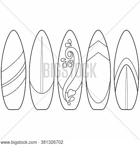 Surfboards on white vector photo free trial bigstock