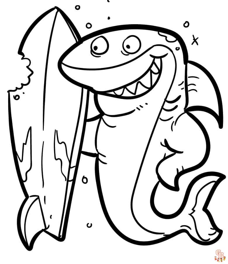 Printable surfboard coloring pages free for kids and adults