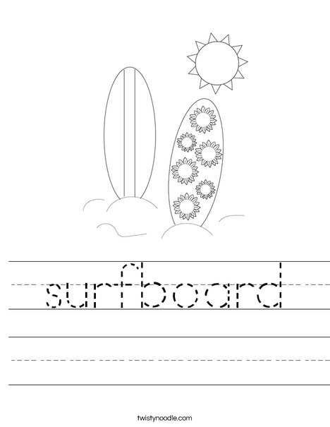 Surfboard worksheet