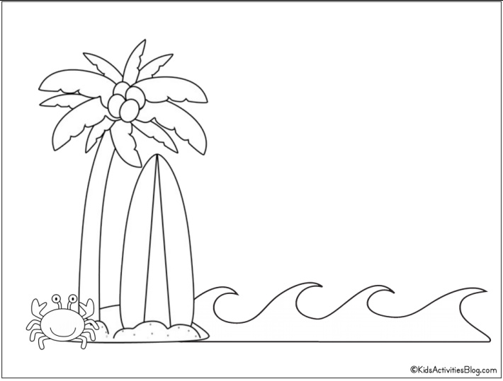 Free fun beach coloring pages for kids kids activities blog