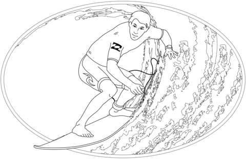 Surfing coloring page free printable coloring pages