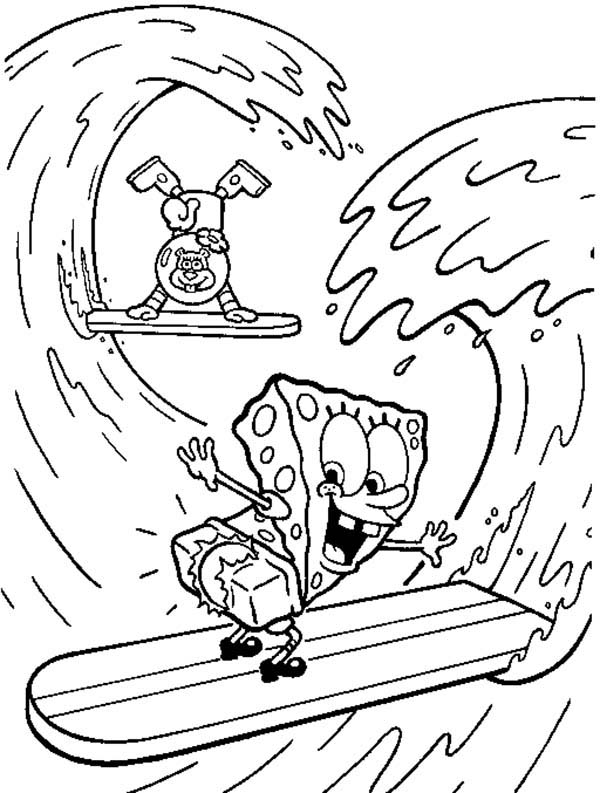 Surfing coloring pages