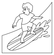 Surfing coloring pages free coloring pages