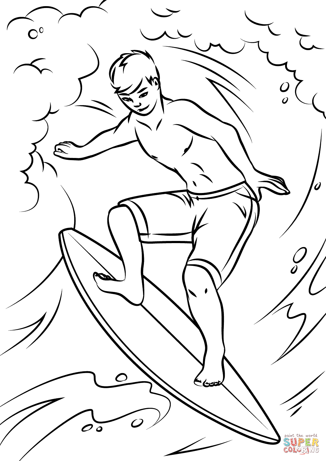 Cool surfer coloring page free printable coloring pages coloring pages coloring books coloring book pages