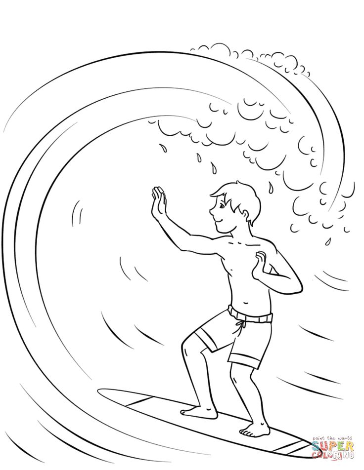 Surfing boy coloring page free printable coloring pages coloring pages free printable coloring pages coloring pages nature