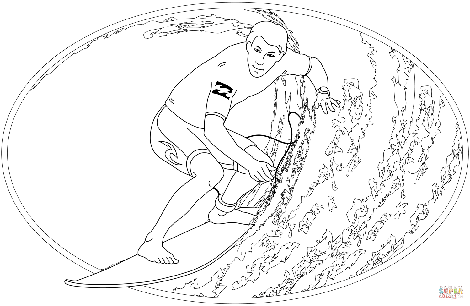 Surfing coloring page free printable coloring pages