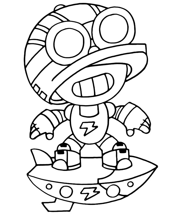 Surfer carl coloring page brawl stars