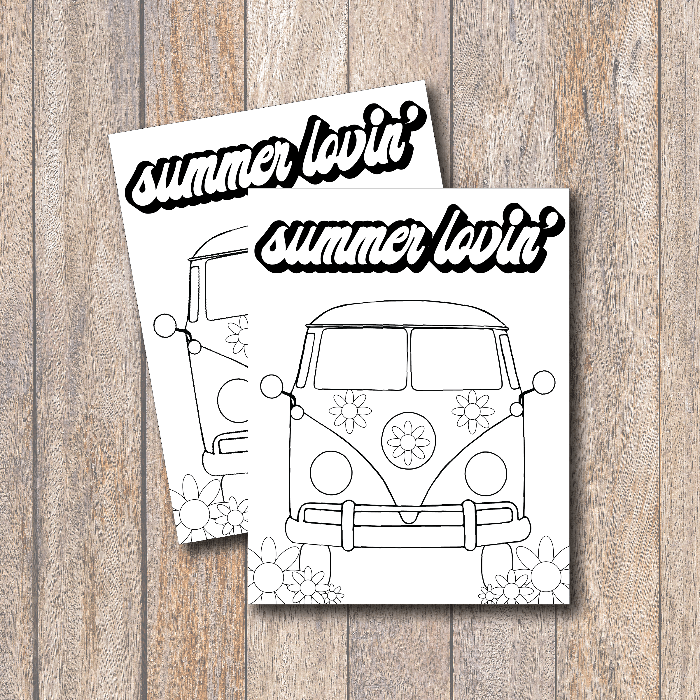 Surf bus coloring sheet