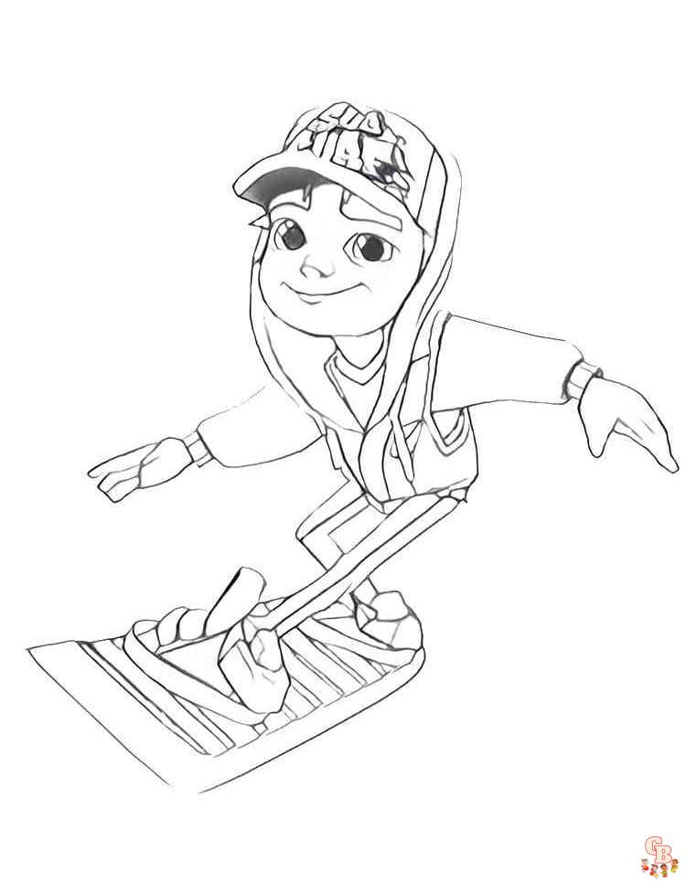 Printable subway surfers coloring pages free for kids and adults