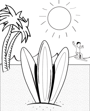 Color the surf boards worksheet education free coloring pages coloring pages printable adult coloring