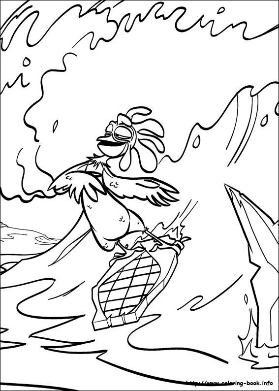 Surfs up coloring picture