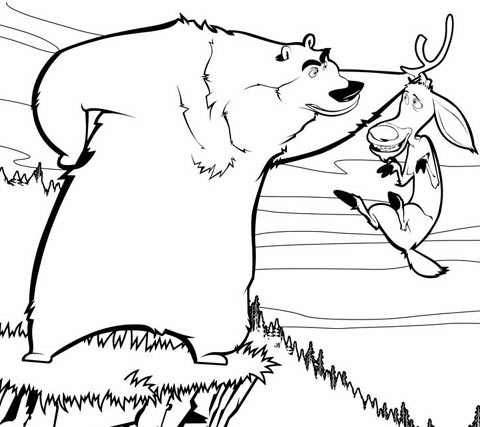 Open season s coloring page clumsiness