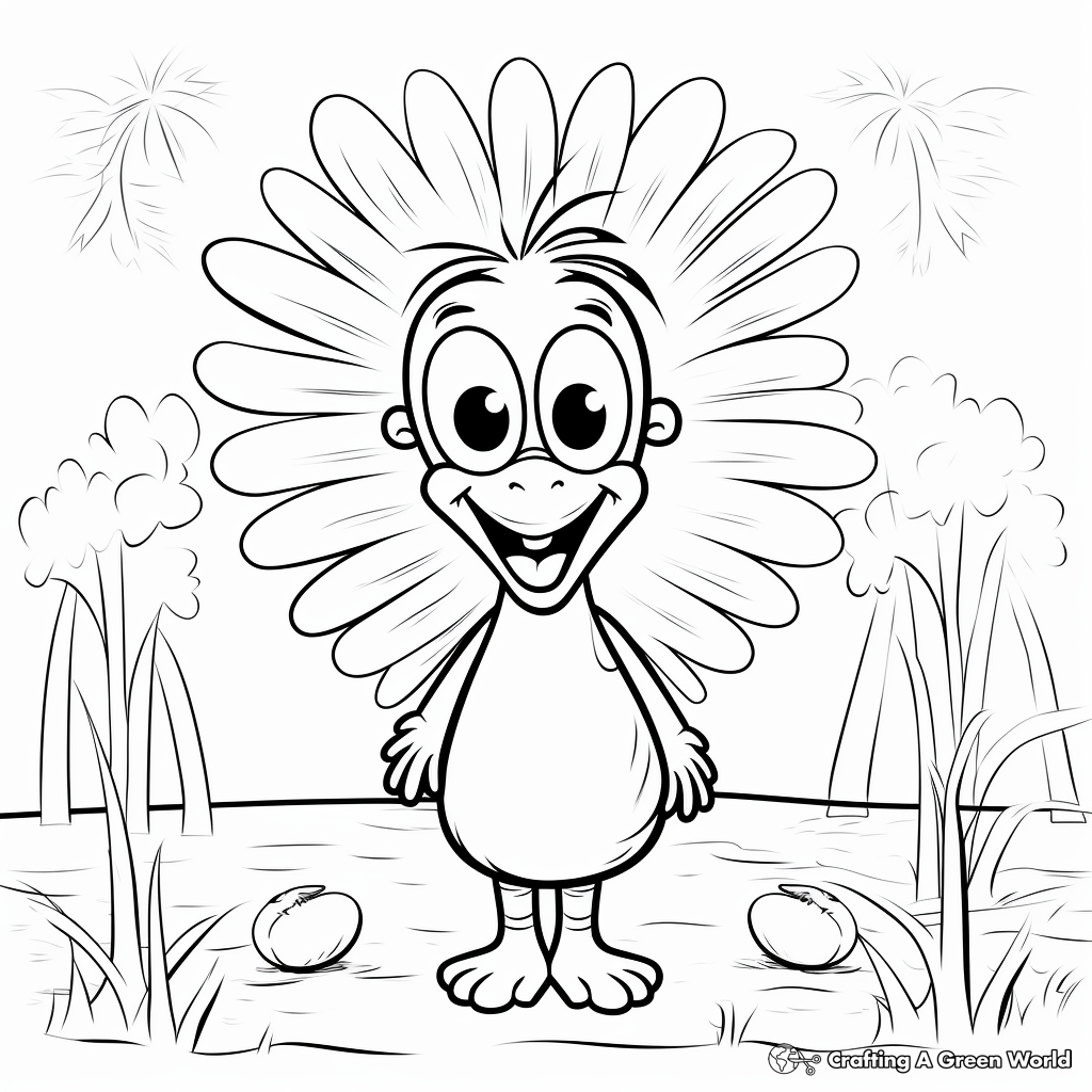 Thankful turkey coloring pages