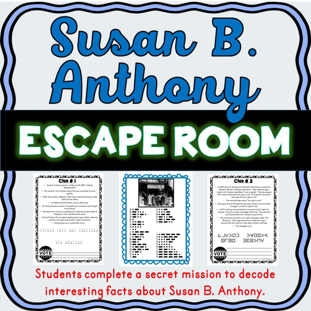 Susan b anthony escape room