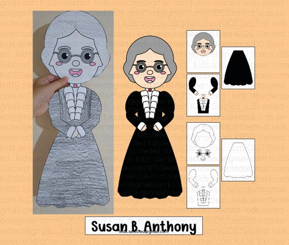 Womens history month bulletin board susan b anthony craft coloring pages activities door decorations cut and paste printable art projects